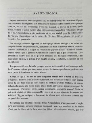 Hommage &agrave; J.F. Champollion - Textes et langages de l'Egypte pharaonique. Cent cinquante ann&eacute;es de recherches. Tomes I, II & III (complete set)[newline]M0349p-03.jpeg