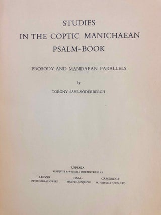Studies in the Coptic Manichaean psalm-book, prosody and Mandaean parallels[newline]M0352c-02.jpg