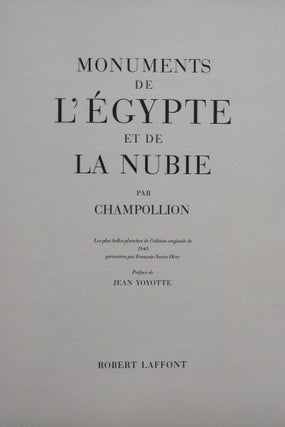 Monuments de l'Egypte et de la Nubie. Les plus belles planches de l'édition originale.[newline]M0355-03.jpg