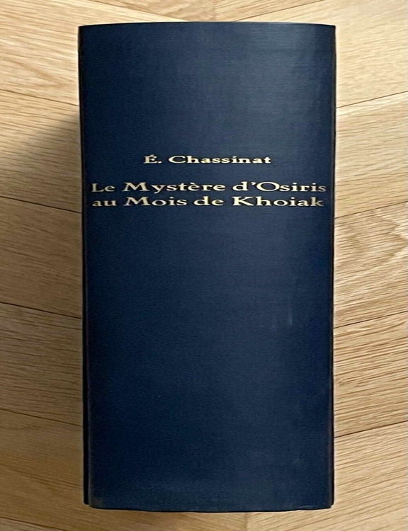 Item #M0364h Le myst&egrave;re d'Osiris au mois de Khoiak. Fasc. 1 & 2 (complete set). CHASSINAT Emile.[newline]M0364h-00.jpeg