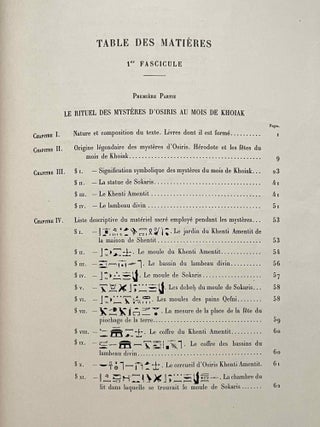 Le myst&egrave;re d'Osiris au mois de Khoiak. Fasc. 1 & 2 (complete set)[newline]M0364h-08.jpeg