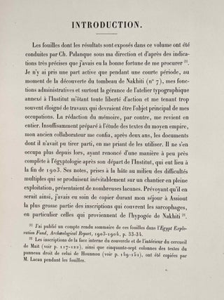 Une campagne de fouilles dans la n&eacute;cropole d'Assiout