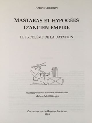 Mastabas et hypogées d'Ancien Empire: le problème de la datation[newline]M0367c-01.jpg