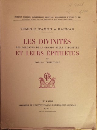 Item #M0369a Temple d'Amon à Karnak. Les divinités des colonnes de la grande salle...