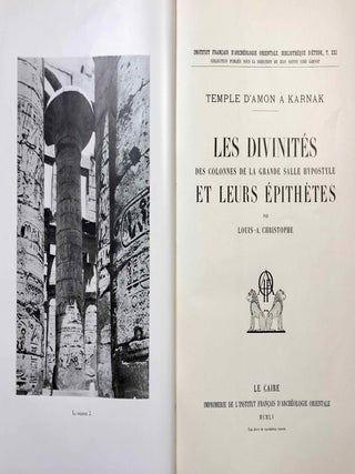 Temple d'Amon &agrave; Karnak. Les divinit&eacute;s des colonnes de la grande salle hypostyle et leurs &eacute;pith&egrave;tes[newline]M0369d-02.jpg