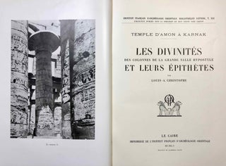 Temple d'Amon à Karnak. Les divinités des colonnes de la grande salle hypostyle et leurs épithètes