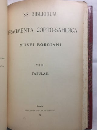 Sacrorum biblicorum fragmenta copto-sahidica musei borgiani. Vol. I, II & III (complete set)[newline]M0370-15.jpg