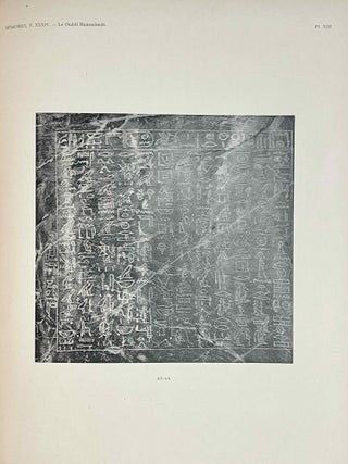 Les inscriptions hiéroglyphiques et hiératiques du Ouâdi Hammâmât. Fasc. 1: texte et Fasc. 2: Planches (complete set)[newline]M0380c-16.jpeg