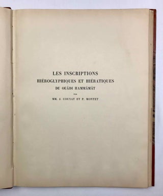 Les inscriptions hiéroglyphiques et hiératiques du Ouâdi Hammâmât. Fasc. 2: Planches.