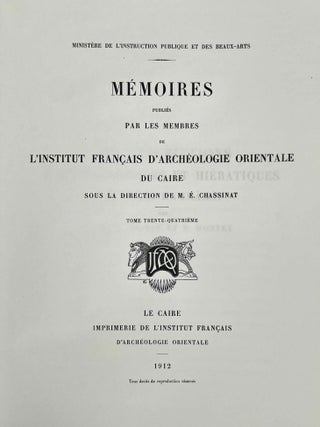 Les inscriptions hi&eacute;roglyphiques et hi&eacute;ratiques du Ou&acirc;di Hamm&acirc;m&acirc;t. Fasc. 1: texte et Fasc. 2: Planches (complete set). XEROX.[newline]M0380f-02.jpeg