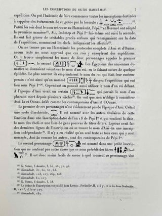 Les inscriptions hi&eacute;roglyphiques et hi&eacute;ratiques du Ou&acirc;di Hamm&acirc;m&acirc;t. Fasc. 1: texte et Fasc. 2: Planches (complete set). XEROX.[newline]M0380f-07.jpeg