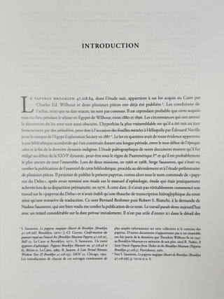 Mythes et légendes du Delta d'après le papyrus Brooklyn 47.218.84 ...
