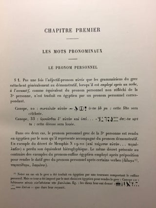 Les moyens d'expression du grec et de l'égyptien