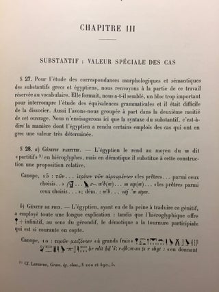 Les moyens d'expression du grec et de l'égyptien