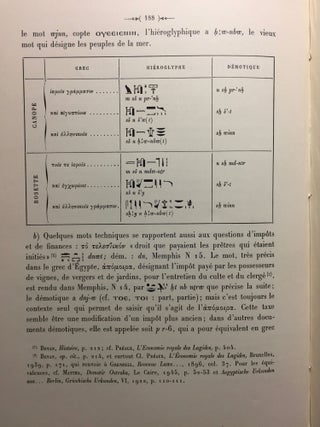 Les moyens d'expression du grec et de l'égyptien
