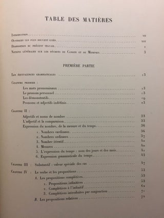 Les moyens d'expression du grec et de l'égyptien