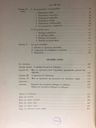 Les moyens d'expression du grec et de l'égyptien