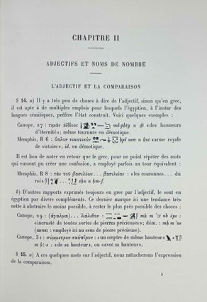 Les moyens d'expression du grec et de l'égyptien