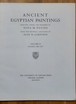 Ancient egyptian paintings. Vol. I & II: Plates, Vol. III: Text (complete set)[newline]M0397h-11.jpeg