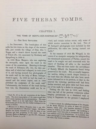 Five Theban tombs. Being those of Mentuherkhepeshef, User, Daga, Nehemawäy and Tati.[newline]M0402b-05.jpg