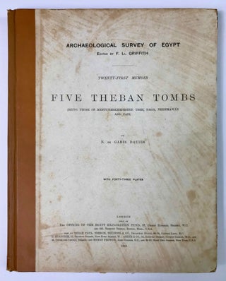 Item #M0402c Five Theban tombs. Being those of Mentuherkhepeshef, User, Daga, Nehemawäy and...