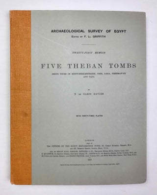 Item #M0402e Five Theban tombs. Being those of Mentuherkhepeshef, User, Daga, Nehemawäy and...