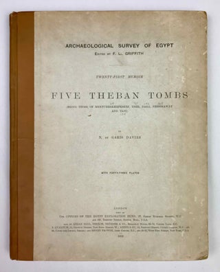 Five Theban tombs. Being those of Mentuherkhepeshef, User, Daga, Nehemawäy and Tati.