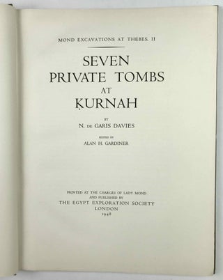 Seven private tombs at Kurnah