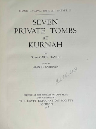 Seven private tombs at Kurnah