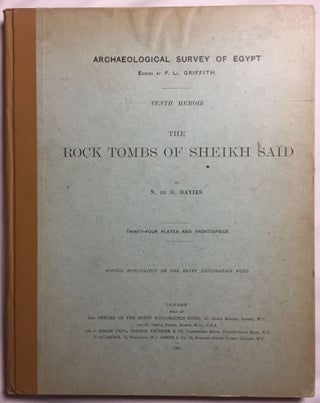 Item #M0409c The rock tombs of Sheikh Said. DAVIES Norman de Garis