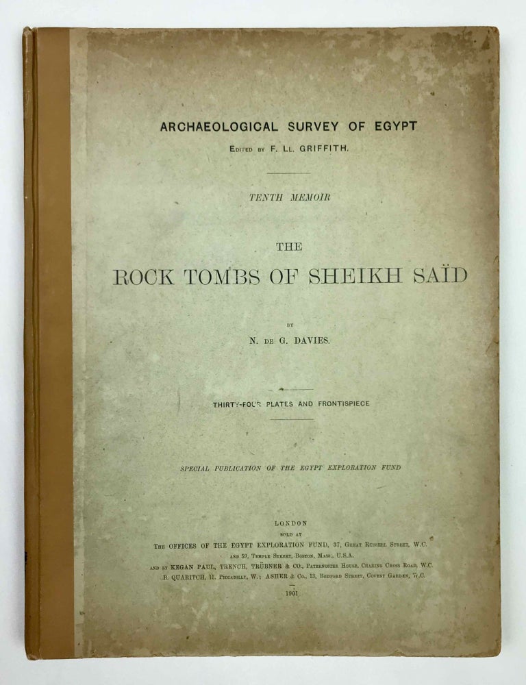Item #M0409h The rock tombs of Sheikh Said. DAVIES Norman de Garis.[newline]M0409h-00.jpeg