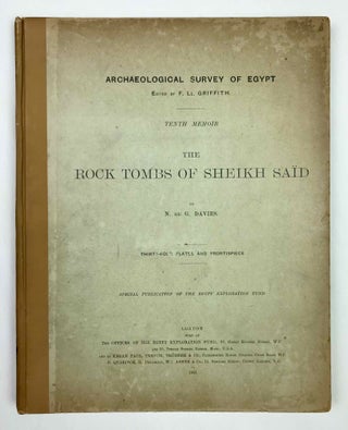 Item #M0409h The rock tombs of Sheikh Said. DAVIES Norman de Garis