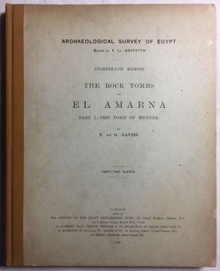 The rock tombs of Tell el-Amarna. Complete set of 6 volumes in the FIRST EDITION. Part I: The Tomb of Meryra.[newline]M0410-01.jpg
