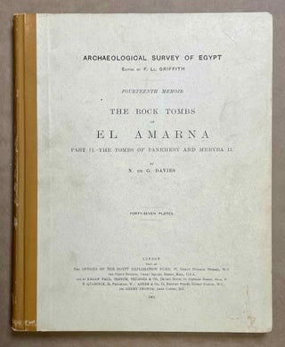 The rock tombs of Tell el-Amarna. Complete set of 6 volumes. Part I: The Tomb of Meryra. Part II: The Tombs of Panehesy and Meryra II. Part III: The Tombs of Huya and Ahmes. Part IV: Tombs of Penthu, Mahu, and Others. Part V: Smaller Tombs and Boundary Stelae. Part VI: Tombs of Parennefer, Tutu, and Aÿ (complete set)[newline]M0410e-15.jpeg