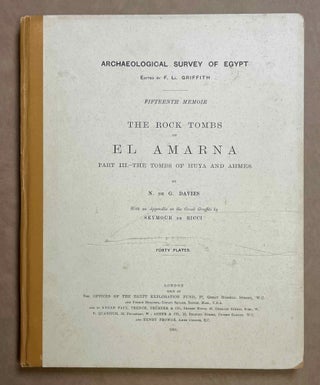 The rock tombs of Tell el-Amarna. Complete set of 6 volumes. Part I: The Tomb of Meryra. Part II: The Tombs of Panehesy and Meryra II. Part III: The Tombs of Huya and Ahmes. Part IV: Tombs of Penthu, Mahu, and Others. Part V: Smaller Tombs and Boundary Stelae. Part VI: Tombs of Parennefer, Tutu, and Aÿ (complete set)[newline]M0410e-22.jpeg