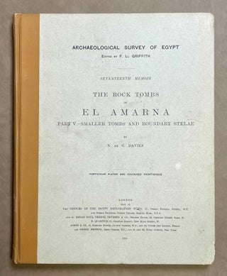 The rock tombs of Tell el-Amarna. Complete set of 6 volumes. Part I: The Tomb of Meryra. Part II: The Tombs of Panehesy and Meryra II. Part III: The Tombs of Huya and Ahmes. Part IV: Tombs of Penthu, Mahu, and Others. Part V: Smaller Tombs and Boundary Stelae. Part VI: Tombs of Parennefer, Tutu, and Aÿ (complete set)[newline]M0410e-38.jpeg