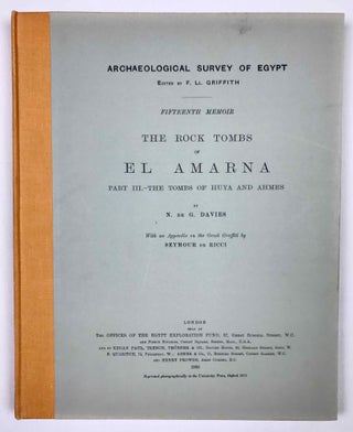 The rock tombs of Tell el-Amarna. Complete set of 6 volumes. Part I: The Tomb of Meryra. Part II: The Tombs of Panehesy and Meryra II. Part III: The Tombs of Huya and Ahmes. Part IV: Tombs of Penthu, Mahu, and Others. Part V: Smaller Tombs and Boundary Stelae. Part VI: Tombs of Parennefer, Tutu, and Aÿ (complete set)[newline]M0410m-26.jpeg
