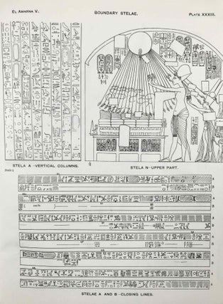The rock tombs of Tell el-Amarna. Complete set of 6 volumes. Part I: The Tomb of Meryra. Part II: The Tombs of Panehesy and Meryra II. Part III: The Tombs of Huya and Ahmes. Part IV: Tombs of Penthu, Mahu, and Others. Part V: Smaller Tombs and Boundary Stelae. Part VI: Tombs of Parennefer, Tutu, and Aÿ (complete set)[newline]M0410m-56.jpeg