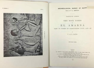 The rock tombs of Tell el-Amarna. Complete set of 6 volumes. Part I: The Tomb of Meryra. Part II: The Tombs of Panehesy and Meryra II. Part III: The Tombs of Huya and Ahmes. Part IV: Tombs of Penthu, Mahu, and Others. Part V: Smaller Tombs and Boundary Stelae. Part VI: Tombs of Parennefer, Tutu, and Aÿ (complete set)[newline]M0410m-58.jpeg
