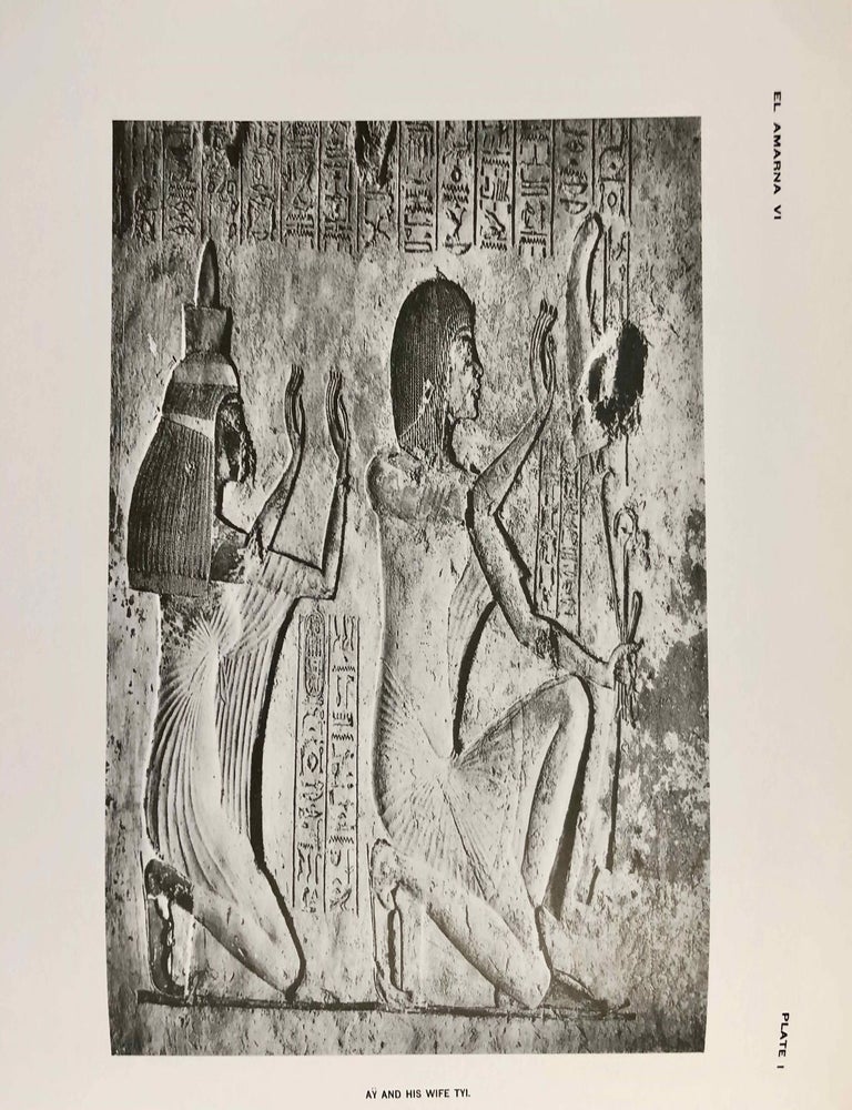 Item #M0410n The rock tombs of Tell el-Amarna. Complete set of 6 volumes. Part I: The Tomb of Meryra. Part II: The Tombs of Panehesy and Meryra II. Part III: The Tombs of Huya and Ahmes. Part IV: Tombs of Penthu, Mahu, and Others. Part V: Smaller Tombs and Boundary Stelae. Part VI: Tombs of Parennefer, Tutu, and A&yuml; (complete set of 6 parts in 3 volumes, 2004 reedition). DAVIES Norman de Garis - KEMP Barry.[newline]M0410n-00.jpeg