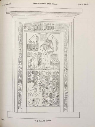 The rock tombs of Tell el-Amarna. Complete set of 6 volumes. Part I: The Tomb of Meryra. Part II: The Tombs of Panehesy and Meryra II. Part III: The Tombs of Huya and Ahmes. Part IV: Tombs of Penthu, Mahu, and Others. Part V: Smaller Tombs and Boundary Stelae. Part VI: Tombs of Parennefer, Tutu, and A&yuml; (complete set of 6 parts in 3 volumes, 2004 reedition)[newline]M0410n-28.jpeg