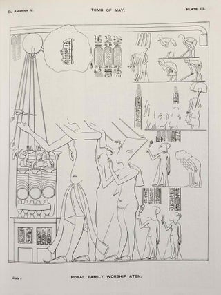 The rock tombs of Tell el-Amarna. Complete set of 6 volumes. Part I: The Tomb of Meryra. Part II: The Tombs of Panehesy and Meryra II. Part III: The Tombs of Huya and Ahmes. Part IV: Tombs of Penthu, Mahu, and Others. Part V: Smaller Tombs and Boundary Stelae. Part VI: Tombs of Parennefer, Tutu, and A&yuml; (complete set of 6 parts in 3 volumes, 2004 reedition)[newline]M0410n-36.jpeg