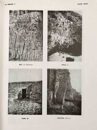 The rock tombs of Tell el-Amarna. Complete set of 6 volumes. Part I: The Tomb of Meryra. Part II: The Tombs of Panehesy and Meryra II. Part III: The Tombs of Huya and Ahmes. Part IV: Tombs of Penthu, Mahu, and Others. Part V: Smaller Tombs and Boundary Stelae. Part VI: Tombs of Parennefer, Tutu, and A&yuml; (complete set of 6 parts in 3 volumes, 2004 reedition)[newline]M0410n-37.jpeg