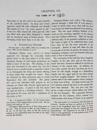The rock tombs of Tell el-Amarna. Complete set of 6 volumes. Part I: The Tomb of Meryra. Part II: The Tombs of Panehesy and Meryra II. Part III: The Tombs of Huya and Ahmes. Part IV: Tombs of Penthu, Mahu, and Others. Part V: Smaller Tombs and Boundary Stelae. Part VI: Tombs of Parennefer, Tutu, and A&yuml; (complete set of 6 parts in 3 volumes, 2004 reedition)[newline]M0410n-41.jpeg
