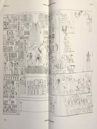 The rock tombs of Tell el-Amarna. Complete set of 6 volumes. Part I: The Tomb of Meryra. Part II: The Tombs of Panehesy and Meryra II. Part III: The Tombs of Huya and Ahmes. Part IV: Tombs of Penthu, Mahu, and Others. Part V: Smaller Tombs and Boundary Stelae. Part VI: Tombs of Parennefer, Tutu, and A&yuml; (complete set of 6 parts in 3 volumes, 2004 reedition)[newline]M0410n-43.jpeg