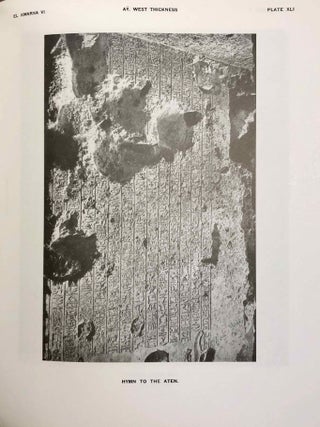 The rock tombs of Tell el-Amarna. Complete set of 6 volumes. Part I: The Tomb of Meryra. Part II: The Tombs of Panehesy and Meryra II. Part III: The Tombs of Huya and Ahmes. Part IV: Tombs of Penthu, Mahu, and Others. Part V: Smaller Tombs and Boundary Stelae. Part VI: Tombs of Parennefer, Tutu, and A&yuml; (complete set of 6 parts in 3 volumes, 2004 reedition)[newline]M0410n-45.jpeg