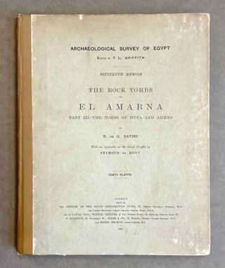The rock tombs of Tell el-Amarna. Complete set of 6 volumes. Part I: The Tomb of Meryra. Part II: The Tombs of Panehesy and Meryra II. Part III: The Tombs of Huya and Ahmes. Part IV: Tombs of Penthu, Mahu, and Others. Part V: Smaller Tombs and Boundary Stelae. Part VI: Tombs of Parennefer, Tutu, and Aÿ (complete set)[newline]M0410u-16.jpeg
