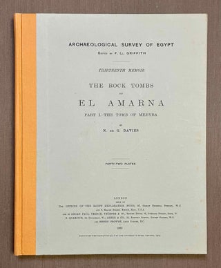 The rock tombs of Tell el-Amarna. Complete set of 6 volumes. Part I: The Tomb of Meryra. Part II: The Tombs of Panehesy and Meryra II. Part III: The Tombs of Huya and Ahmes. Part IV: Tombs of Penthu, Mahu, and Others. Part V: Smaller Tombs and Boundary Stelae. Part VI: Tombs of Parennefer, Tutu, and Aÿ (complete set)[newline]M0410v-01.jpeg