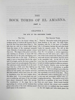 The rock tombs of Tell el-Amarna. Complete set of 6 volumes. Part I: The Tomb of Meryra. Part II: The Tombs of Panehesy and Meryra II. Part III: The Tombs of Huya and Ahmes. Part IV: Tombs of Penthu, Mahu, and Others. Part V: Smaller Tombs and Boundary Stelae. Part VI: Tombs of Parennefer, Tutu, and Aÿ (complete set)[newline]M0410v-12.jpeg