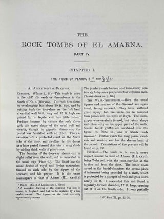 The rock tombs of Tell el-Amarna. Complete set of 6 volumes. Part I: The Tomb of Meryra. Part II: The Tombs of Panehesy and Meryra II. Part III: The Tombs of Huya and Ahmes. Part IV: Tombs of Penthu, Mahu, and Others. Part V: Smaller Tombs and Boundary Stelae. Part VI: Tombs of Parennefer, Tutu, and Aÿ (complete set)[newline]M0410v-28.jpeg